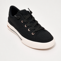 Women’s Everyday Comfort Canvas Sneakers – Cushioned Lace-Up Casual Shoes