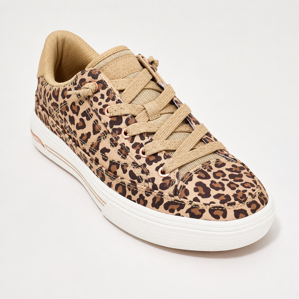 Women’s Everyday Comfort Canvas Sneakers – Cushioned Lace-Up Casual Shoes